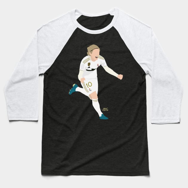 Luka Modric Real Madrid Baseball T-Shirt by jbsgrafico